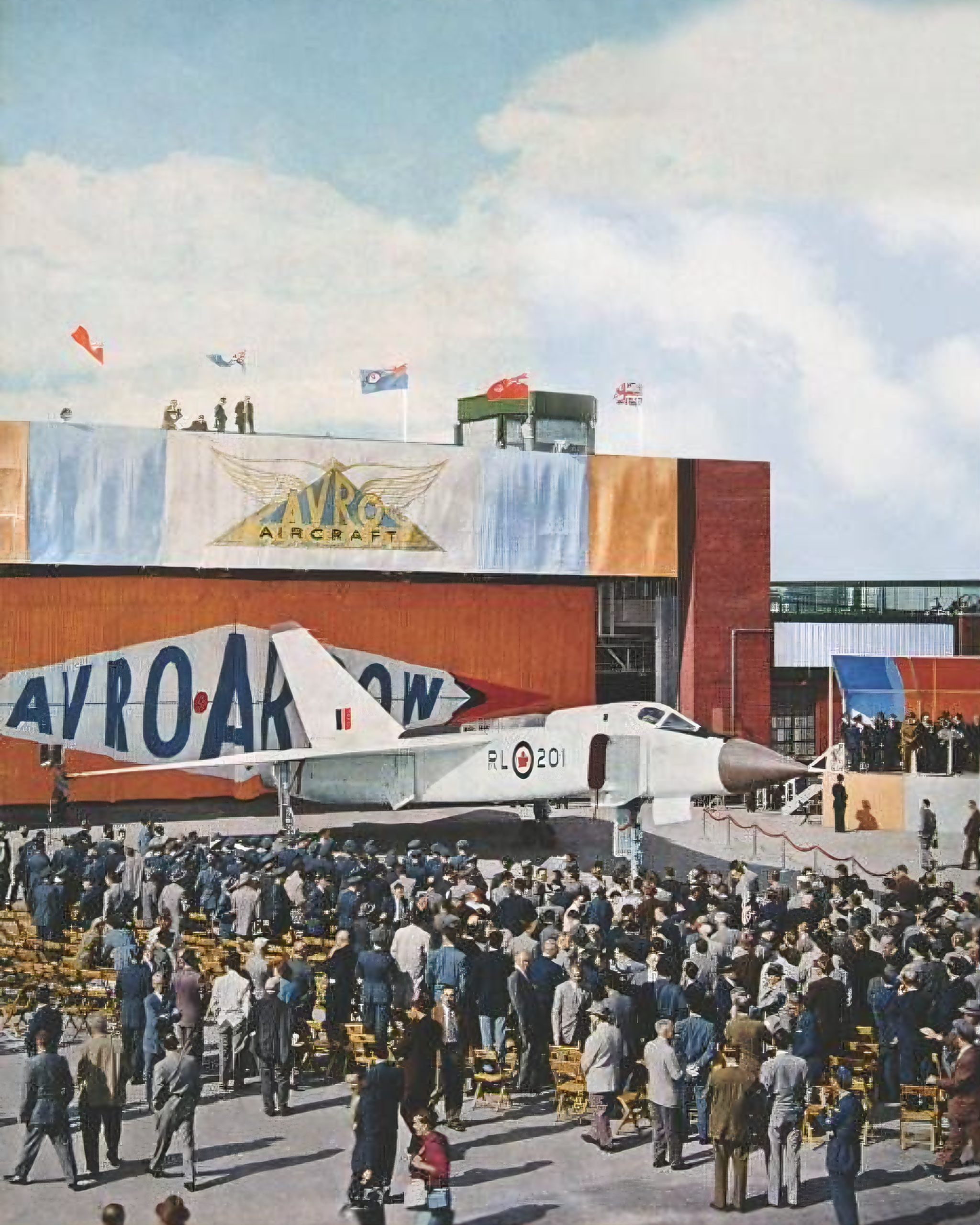 A crowd of 12,000 showed up on the Avro Aircraft Limited’s tarmac to witness the unveiling of Canada’s first supersonic