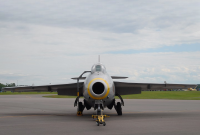 The front view of Saab 29 Tunnan